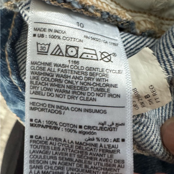 EUC Old Navy Denim Mini Skirt Raw Hem Distressed Blue Jean 100% Cotton - Picture 7 of 10